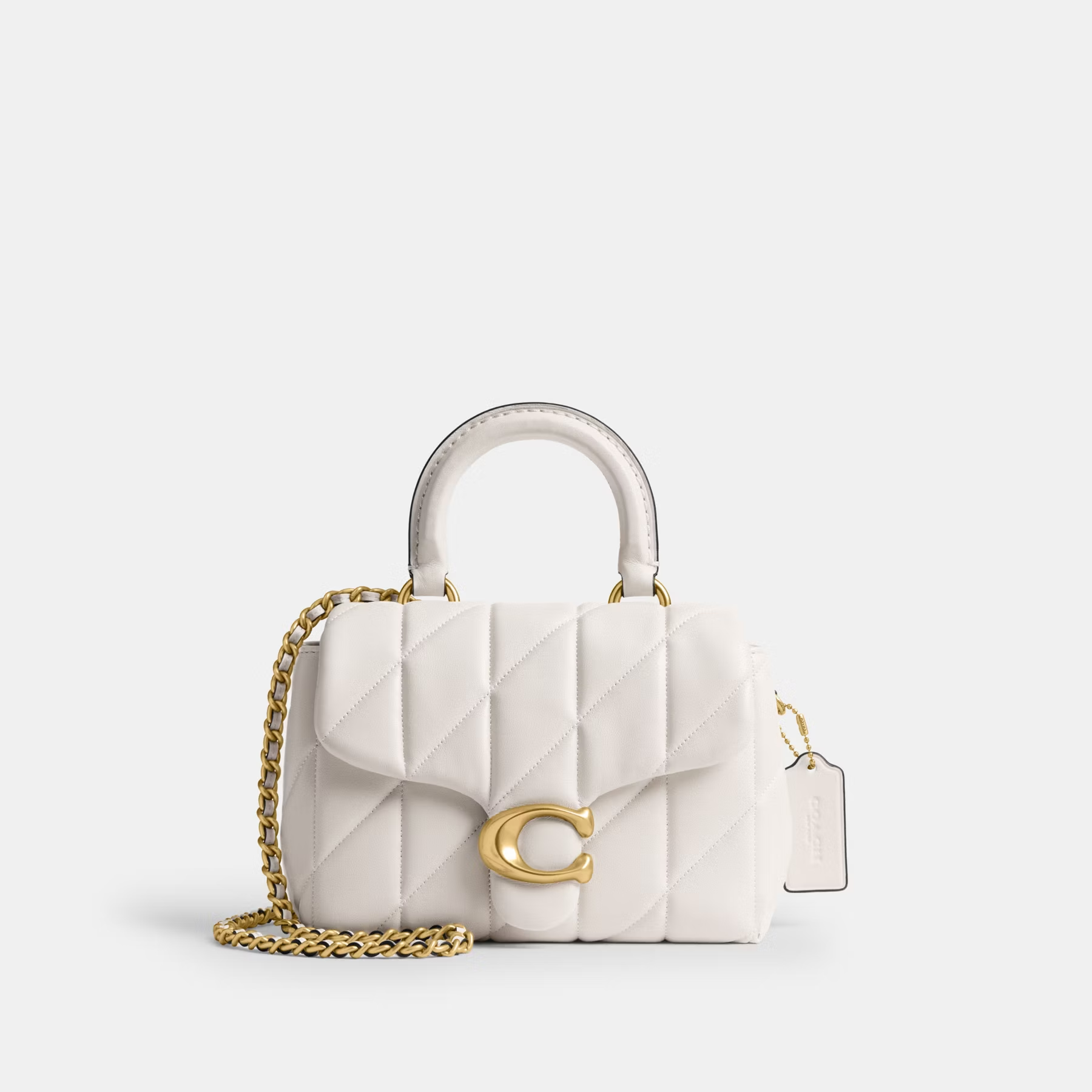COACH TABBY QUILTED TRIM TOP HANDLE BAG