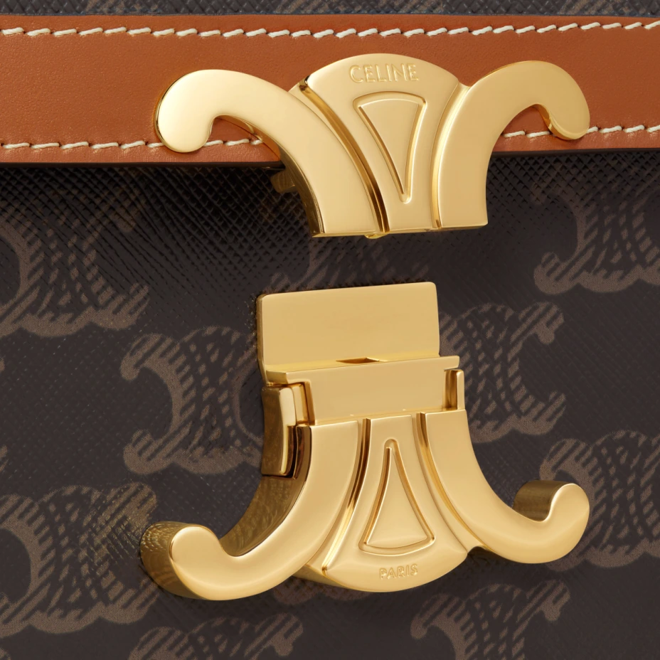 CELINE CLASSIQUE TRIOMPHE LOGO PRINT HANDBAG
