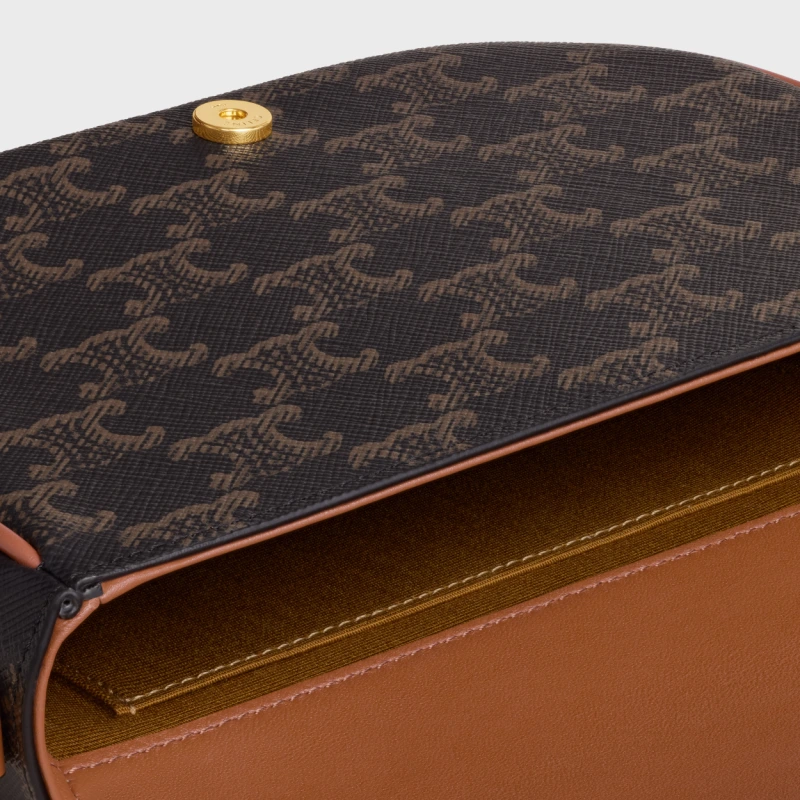CELINE FOLCO LOGO PRINTED SHOULDER BAG