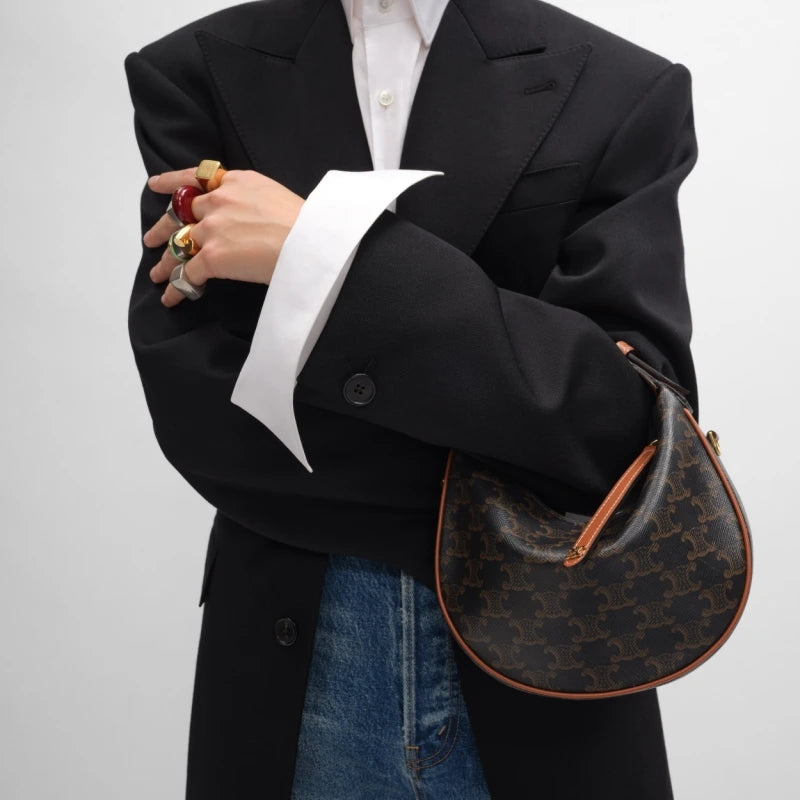 CELINE TEEN LULU LOGO PRINT HANDBAG