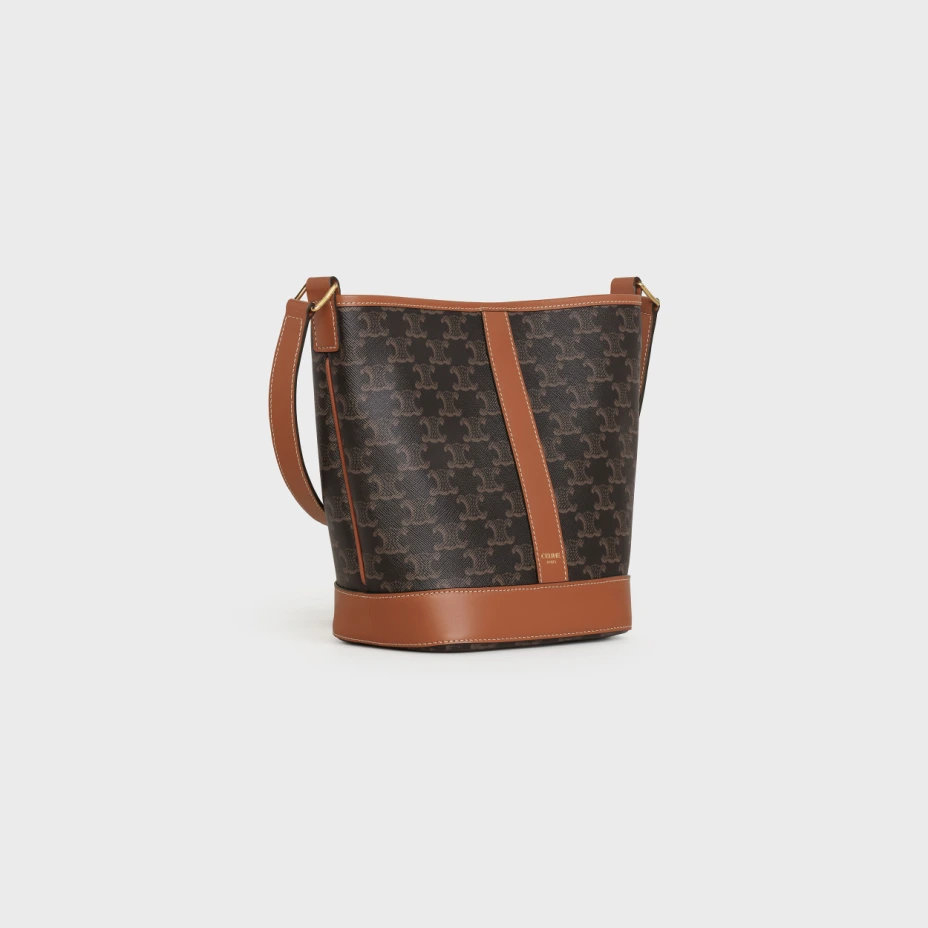 CELINE SMALL LOGO-PRINT BUCKET BAG