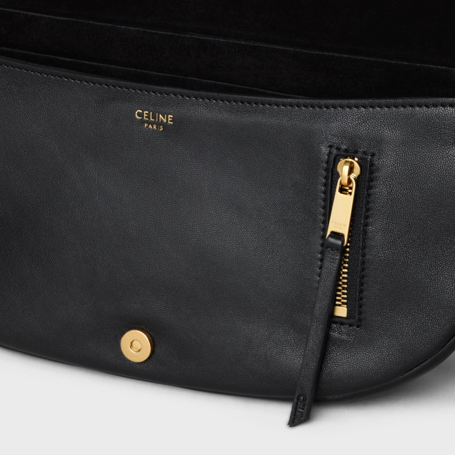 CELINE SOFT TRIOMPHE HALFMOON SMALL HANDBAG