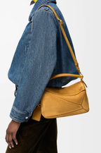 Loewe Small Featherlight Puzzle bag in suede