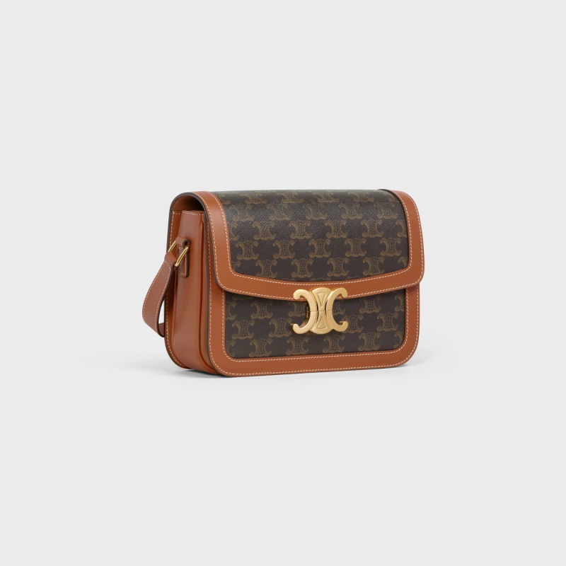 CELINE CLASSIQUE TRIOMPHE LOGO PRINT HANDBAG