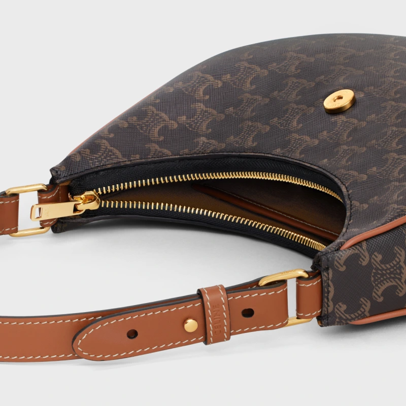CELINE AVA TRIOMPHE MEDIUM LOGO PRINT HANDBAG