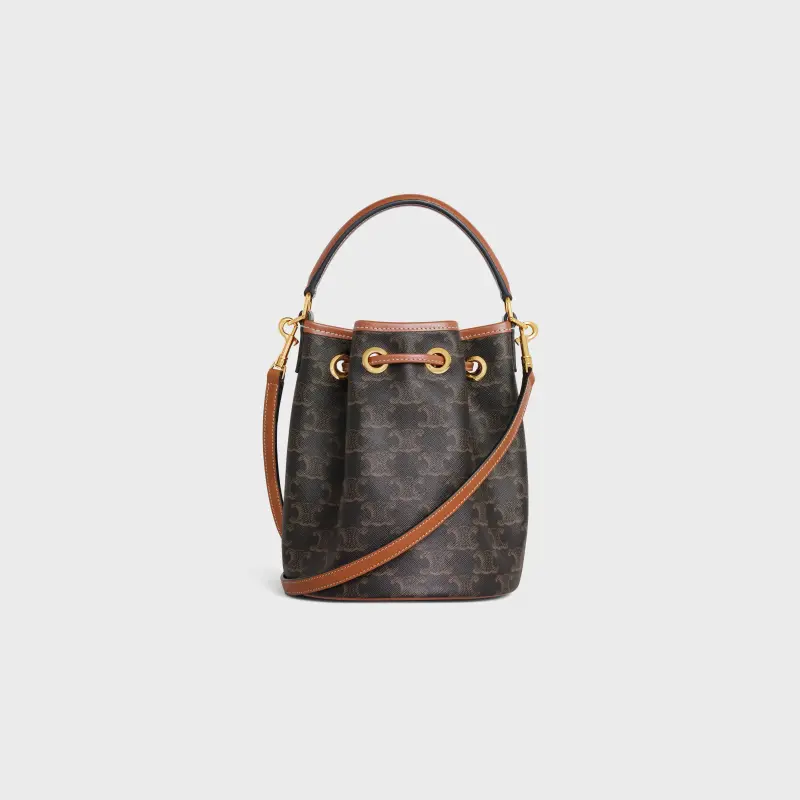 CELINE TEEN CLARA LOGO PRINT HANDBAG