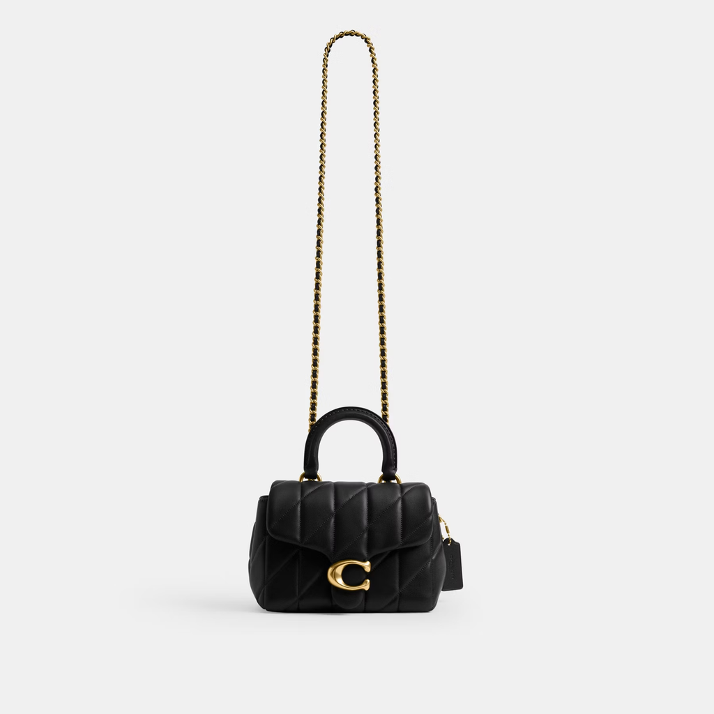 COACH TABBY QUILTED TRIM TOP HANDLE BAG
