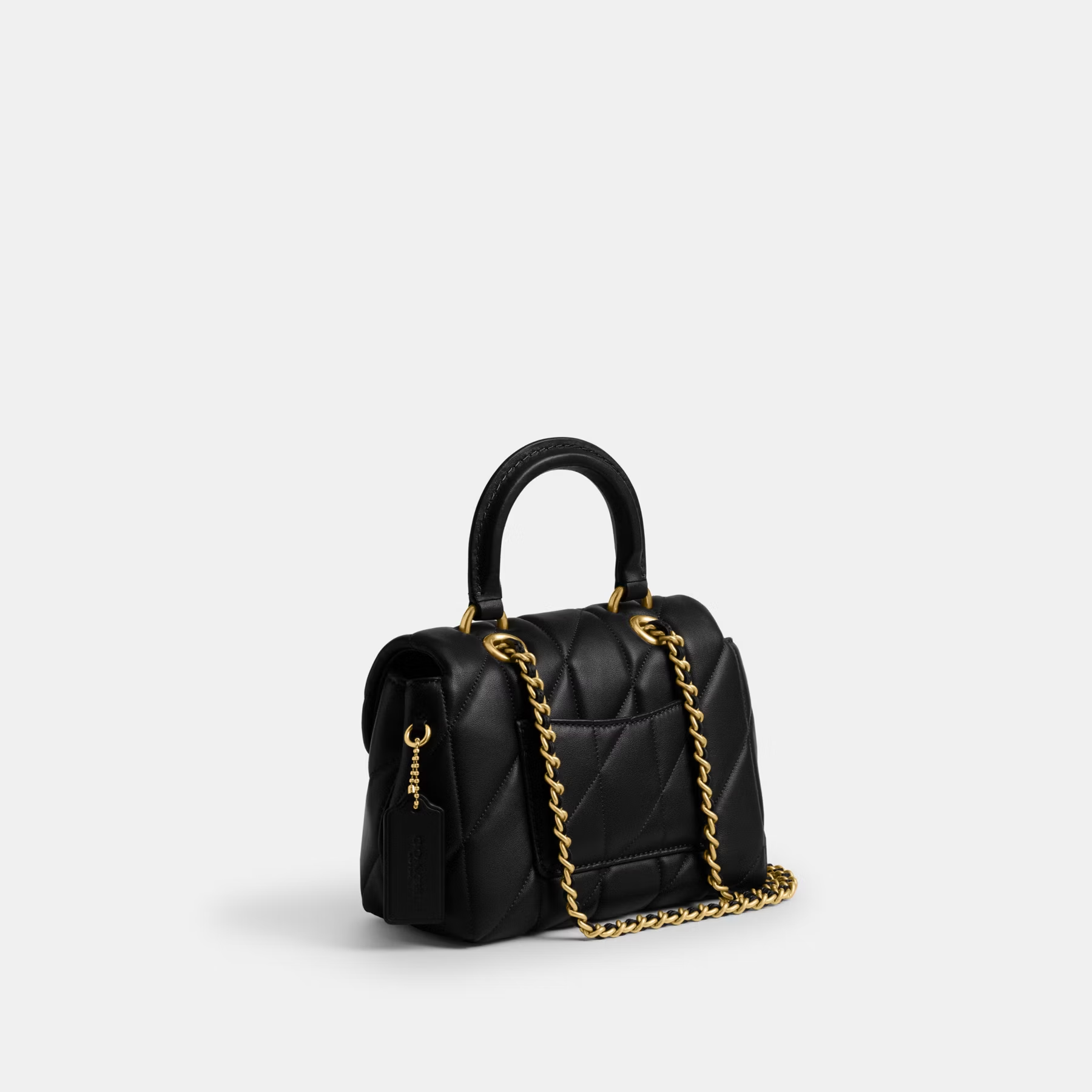 COACH TABBY QUILTED TRIM TOP HANDLE BAG