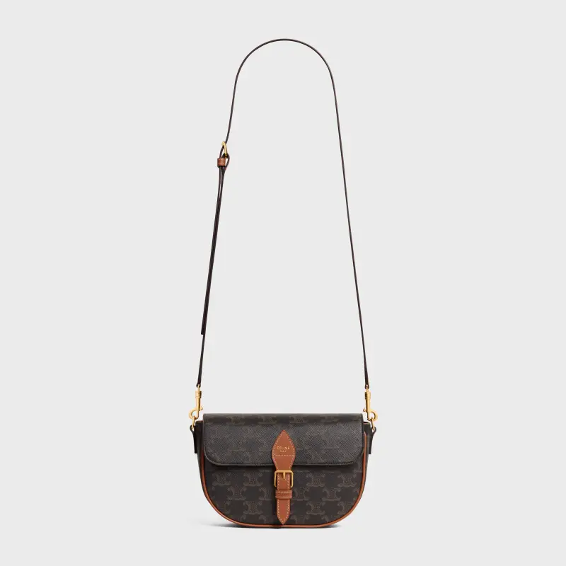 CELINE FOLCO LOGO PRINTED SHOULDER BAG