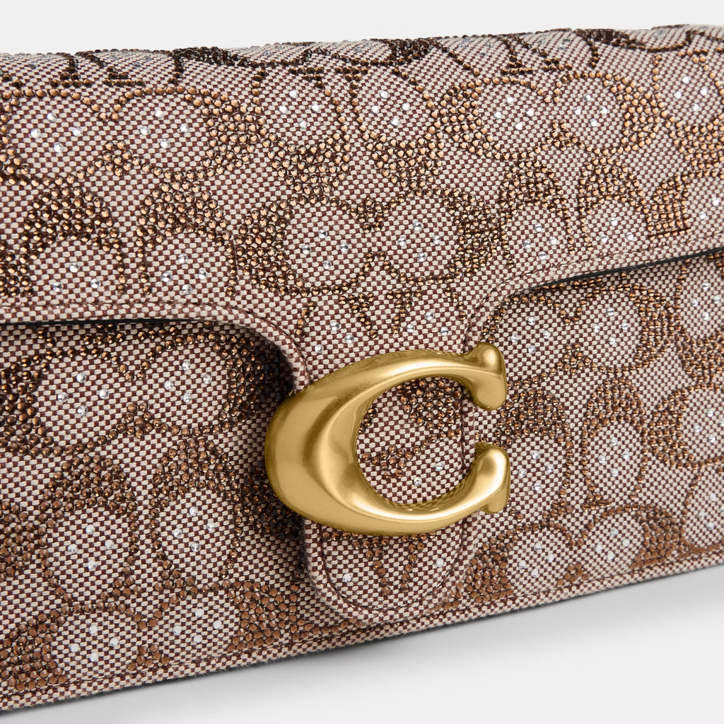 COACH TABBY CRYSTAL CLASSIC SIGNATURE 26 HANDBAG
