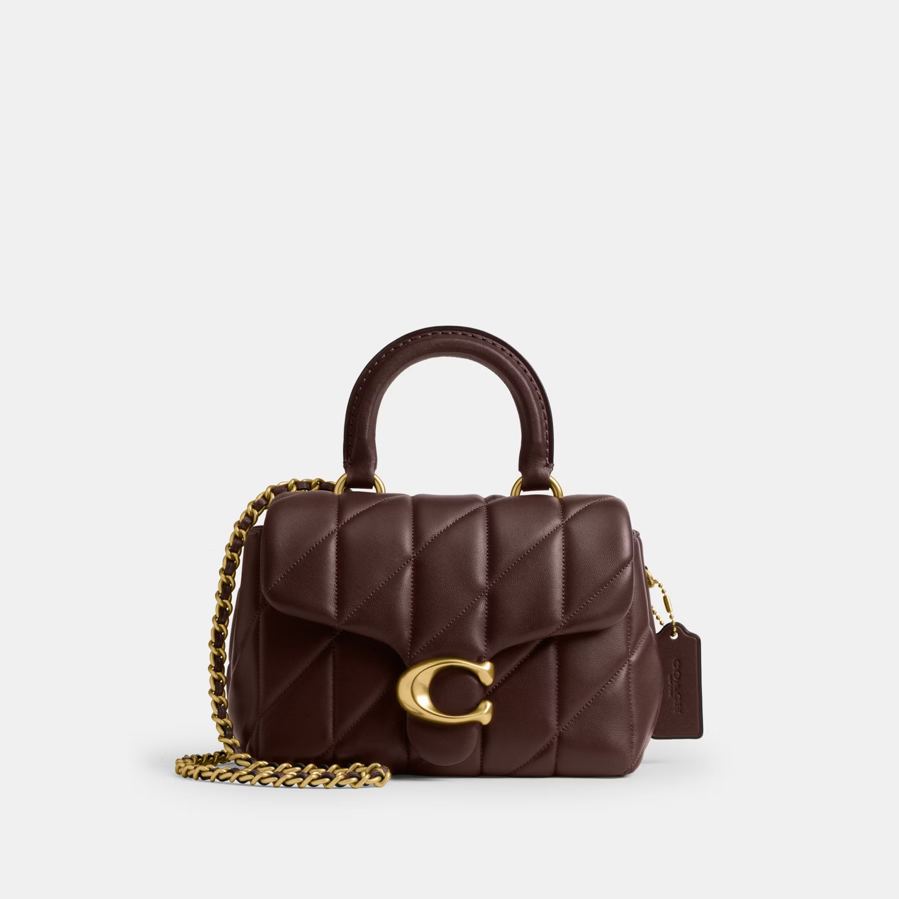 COACH TABBY QUILTED TRIM TOP HANDLE BAG
