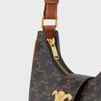 CELINE AVA TRIOMPHE MEDIUM LOGO PRINT HANDBAG