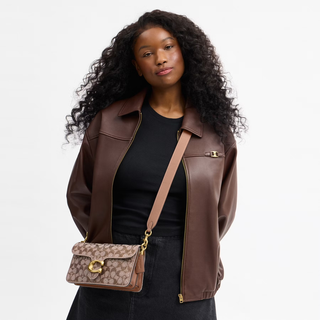 COACH TABBY CRYSTAL CLASSIC SIGNATURE 26 HANDBAG