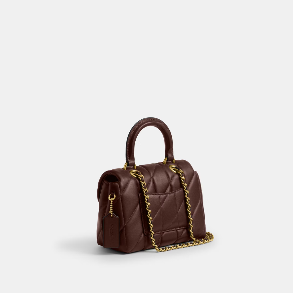 COACH TABBY QUILTED TRIM TOP HANDLE BAG