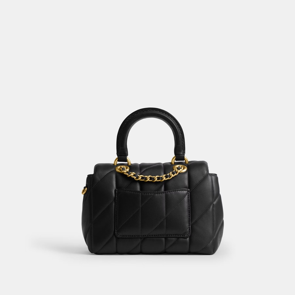 COACH TABBY QUILTED TRIM TOP HANDLE BAG