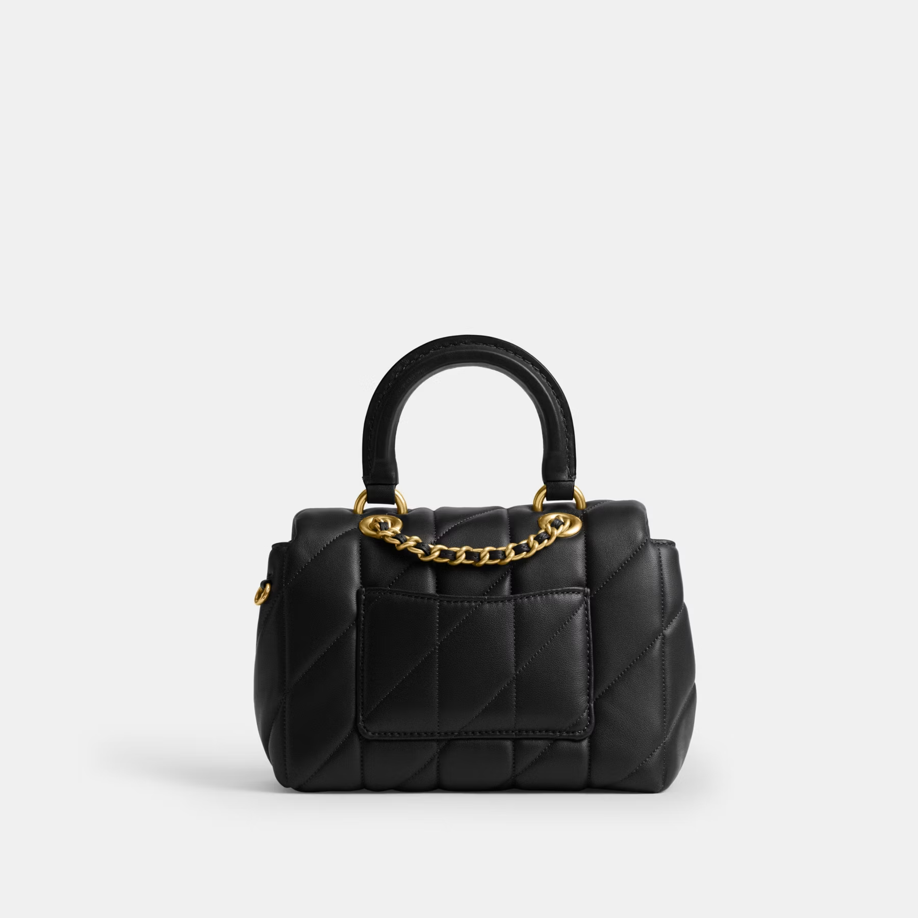 COACH TABBY QUILTED TRIM TOP HANDLE BAG