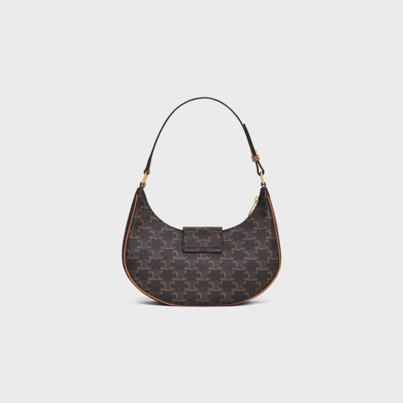 CELINE AVA TRIOMPHE MEDIUM LOGO PRINT HANDBAG