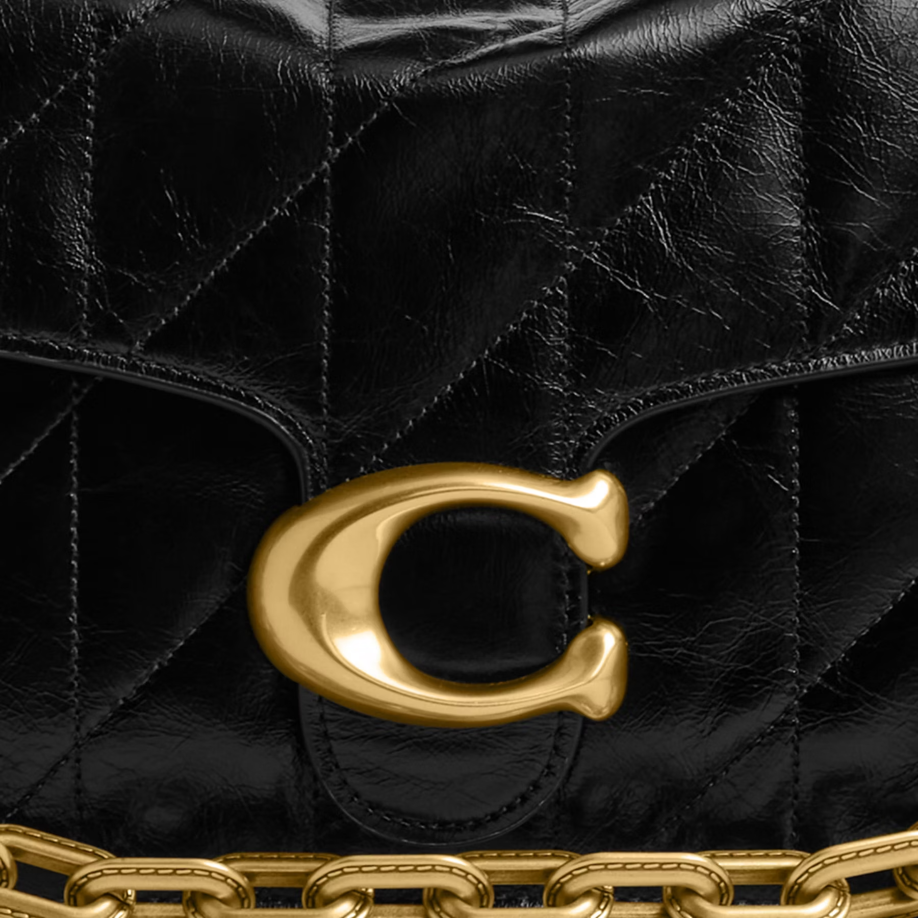 COACH TABBY CHAIN QUILTED CHAIN SHOULDER BAG