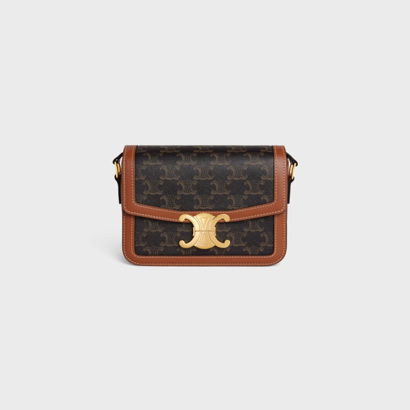 CELINE TEEN TRIOMPHE LOGO PRINT HANDBAG
