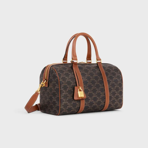 CELINE LARGE LOGO PRINT BOSTON BAG