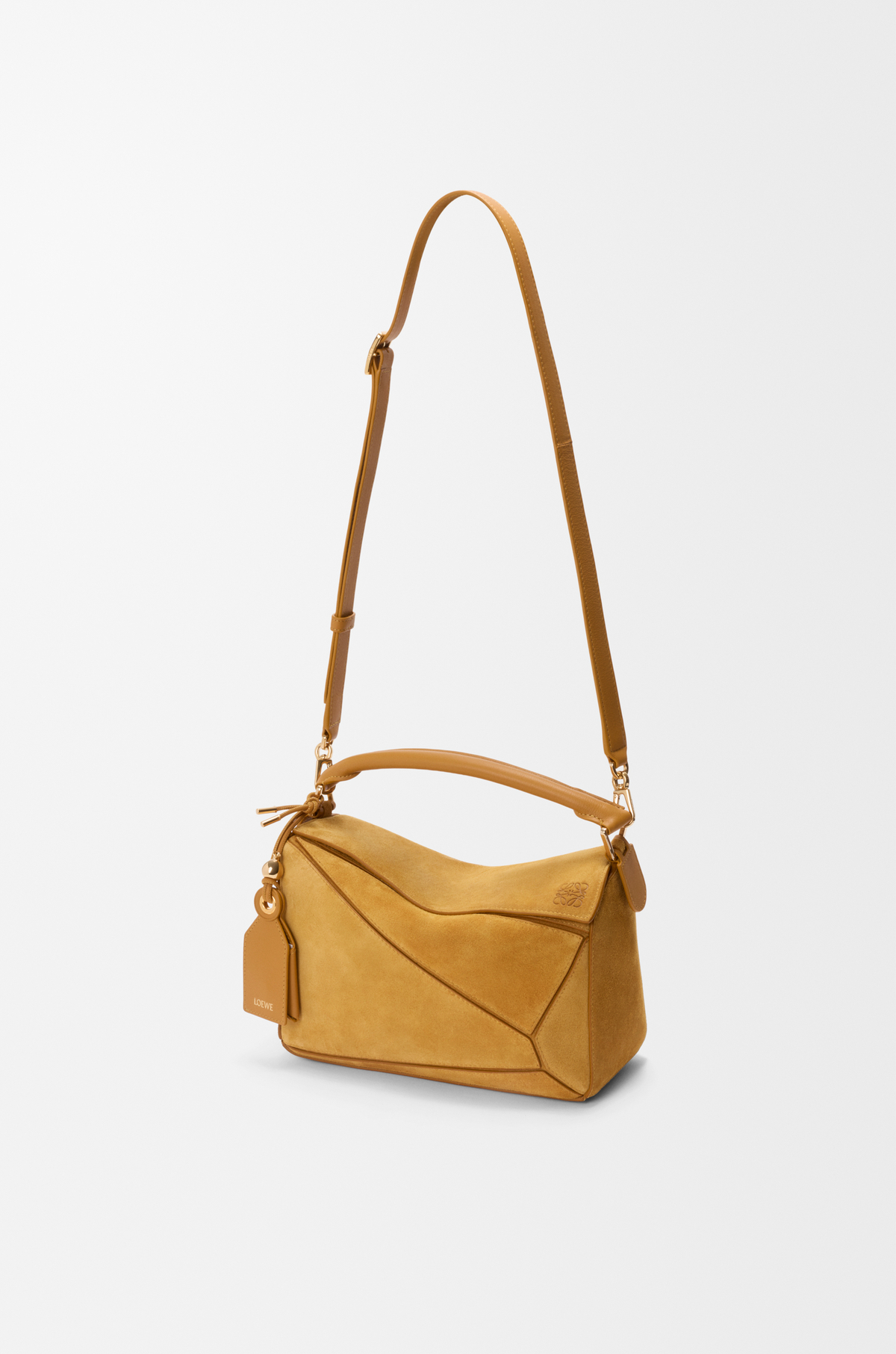 Loewe Small Featherlight Puzzle bag in suede