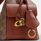 COACH JULIET CLASSIC SIGNATURE CANVAS POCKET 30 HANDBAG