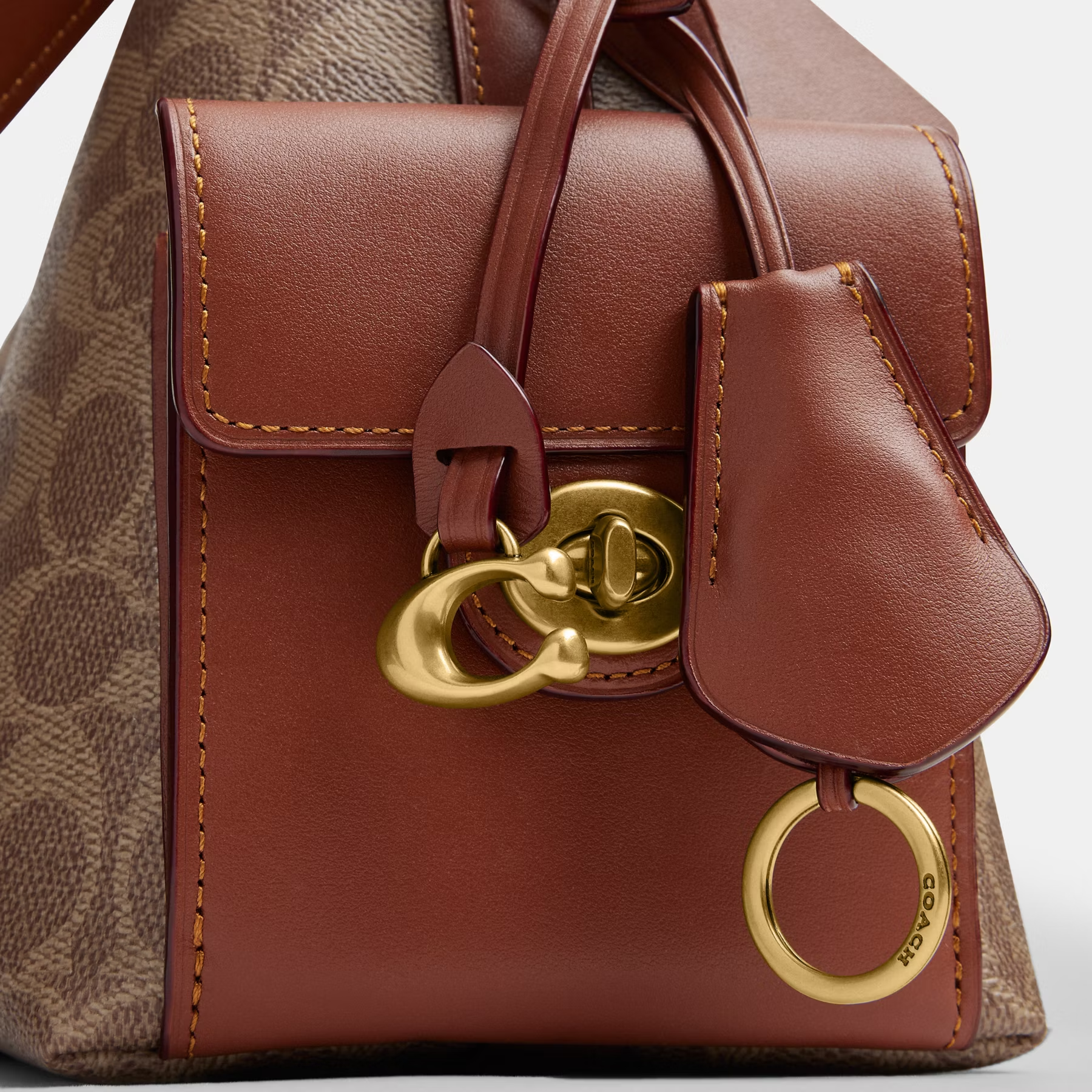 COACH JULIET CLASSIC SIGNATURE CANVAS POCKET 30 HANDBAG