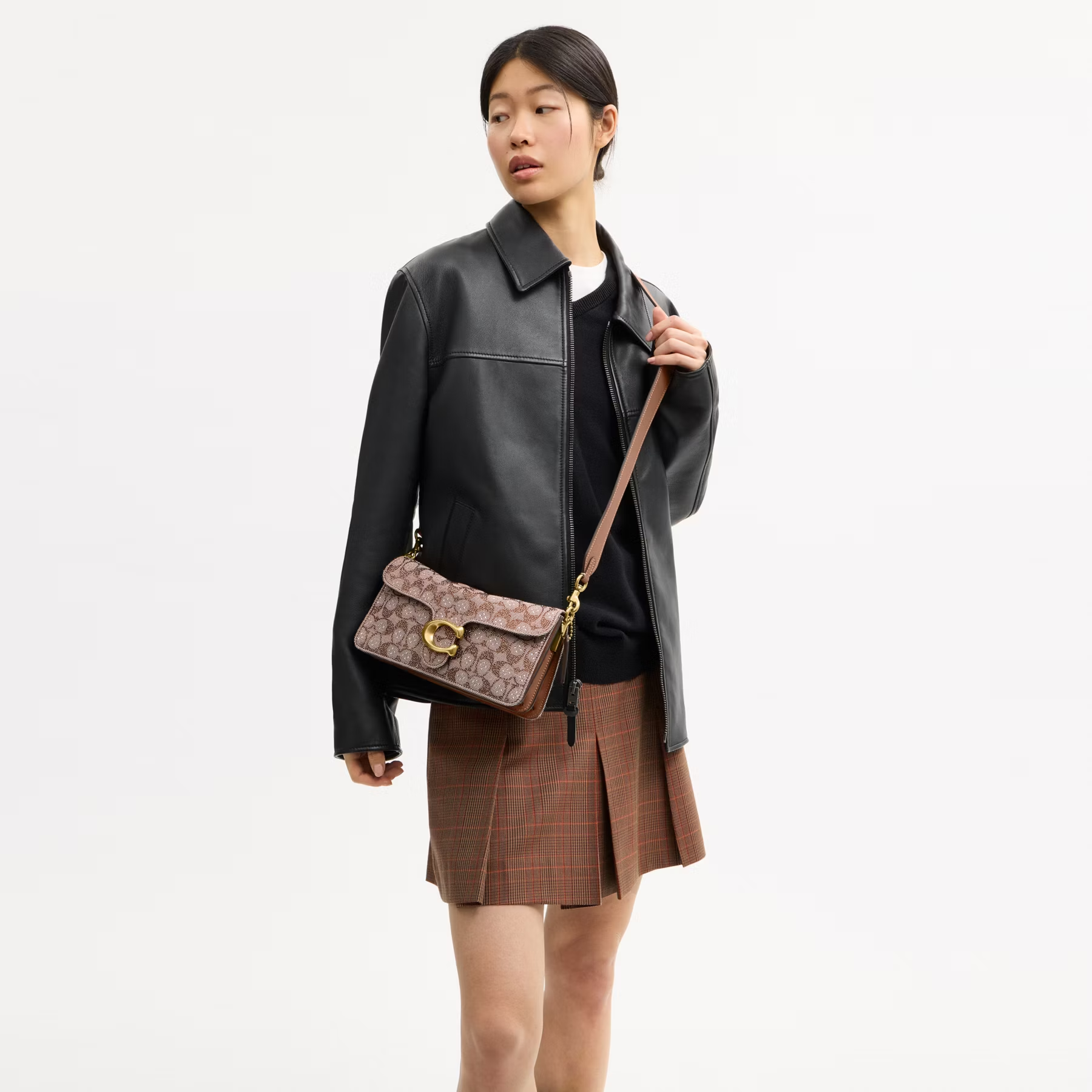 COACH TABBY CRYSTAL CLASSIC SIGNATURE 26 HANDBAG