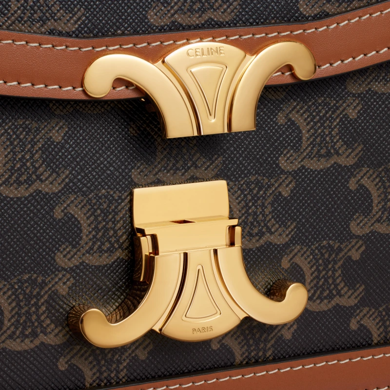CELINE TEEN TRIOMPHE LOGO PRINT HANDBAG