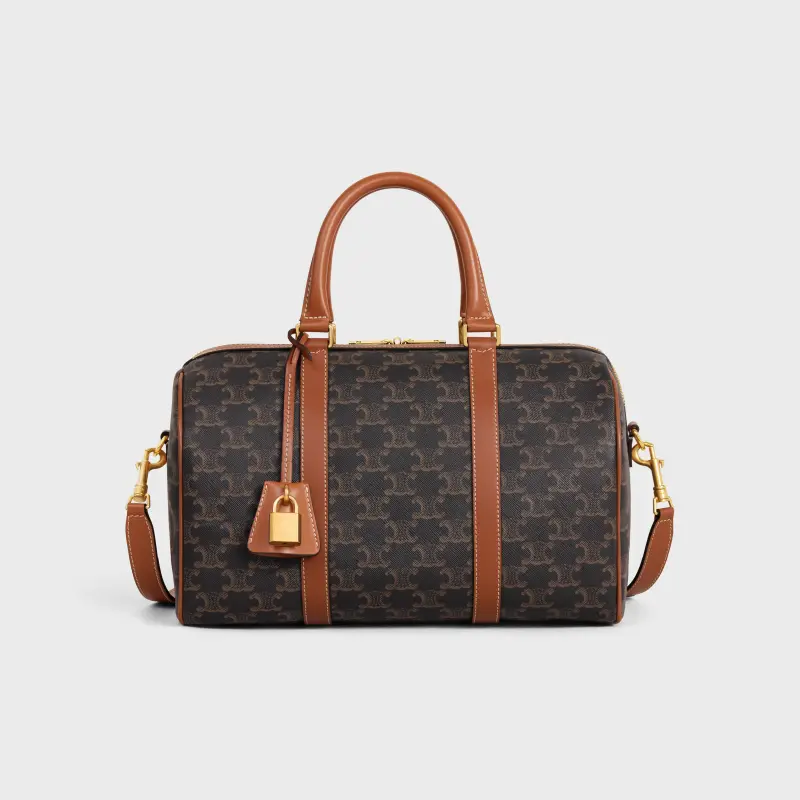 CELINE LARGE LOGO PRINT BOSTON BAG