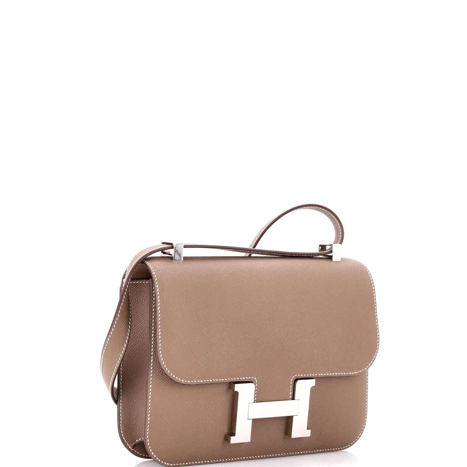 Hermès Constance 19 Mirror in elephant grey Epsom leather with rose gold hardware