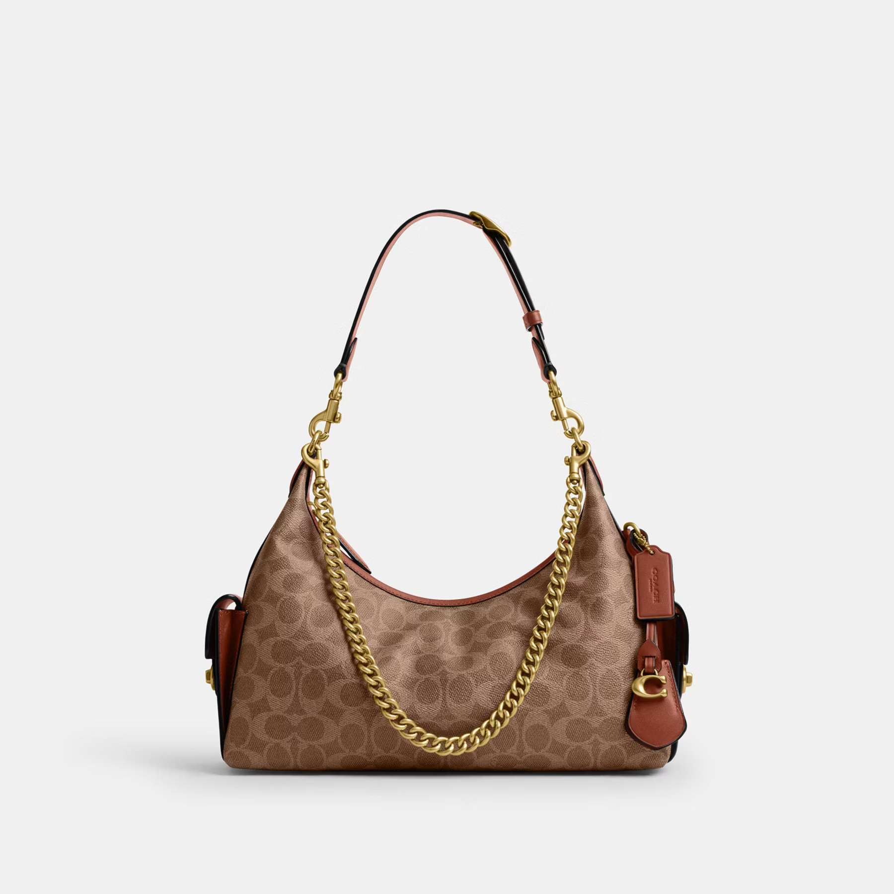 COACH JULIET CLASSIC SIGNATURE CANVAS POCKET 30 HANDBAG