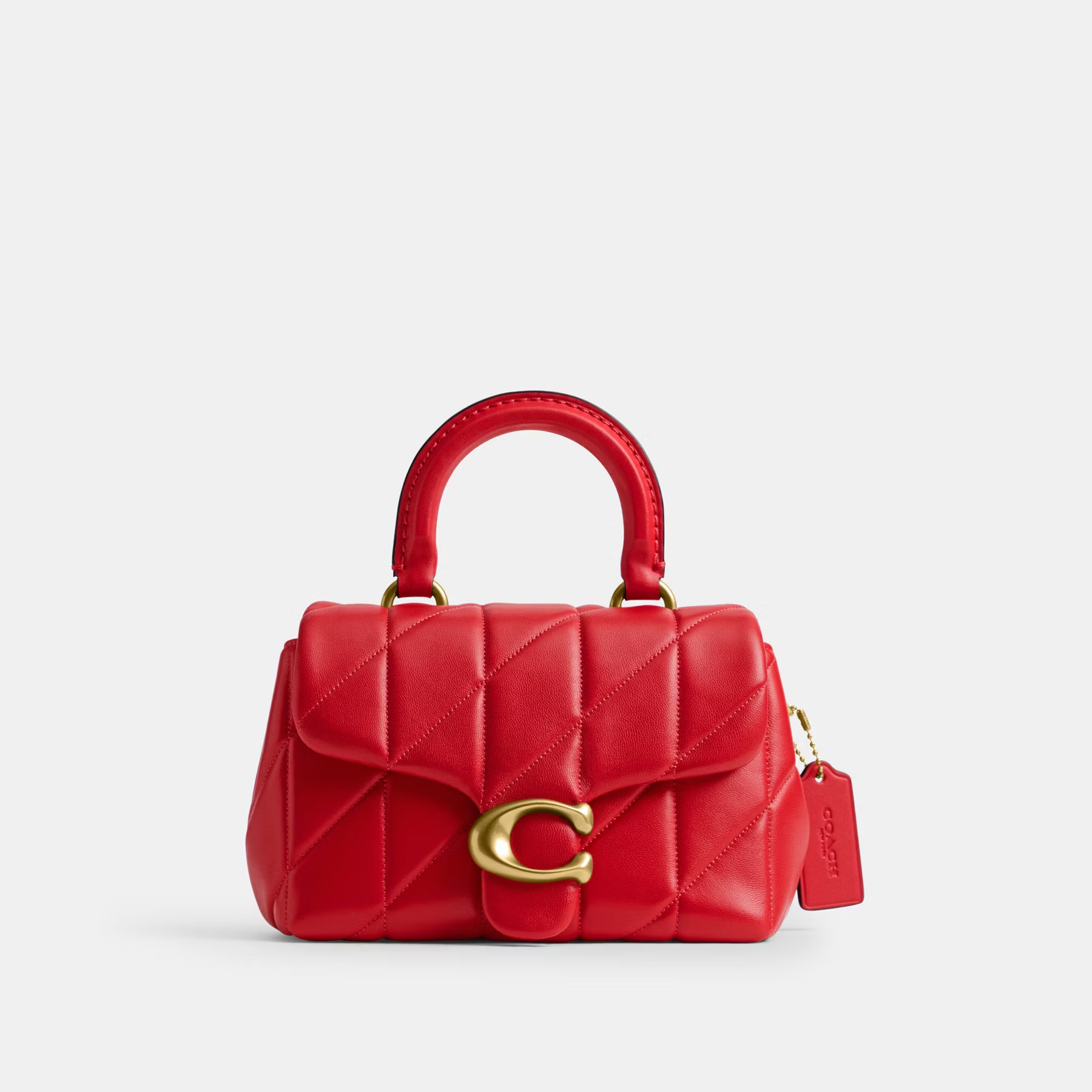 COACH TABBY QUILTED TRIM TOP HANDLE BAG