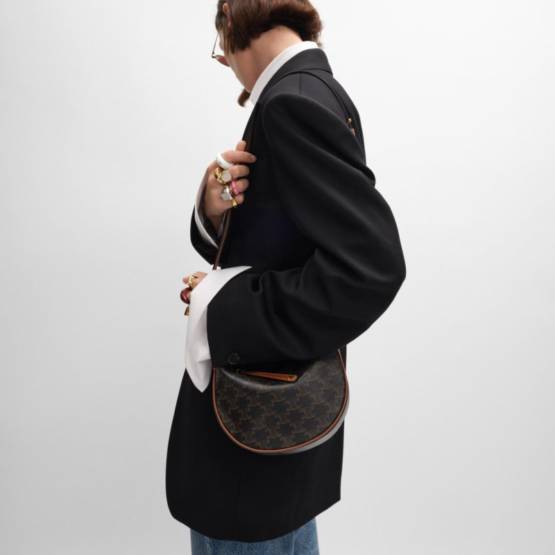 CELINE TEEN LULU LOGO PRINT HANDBAG