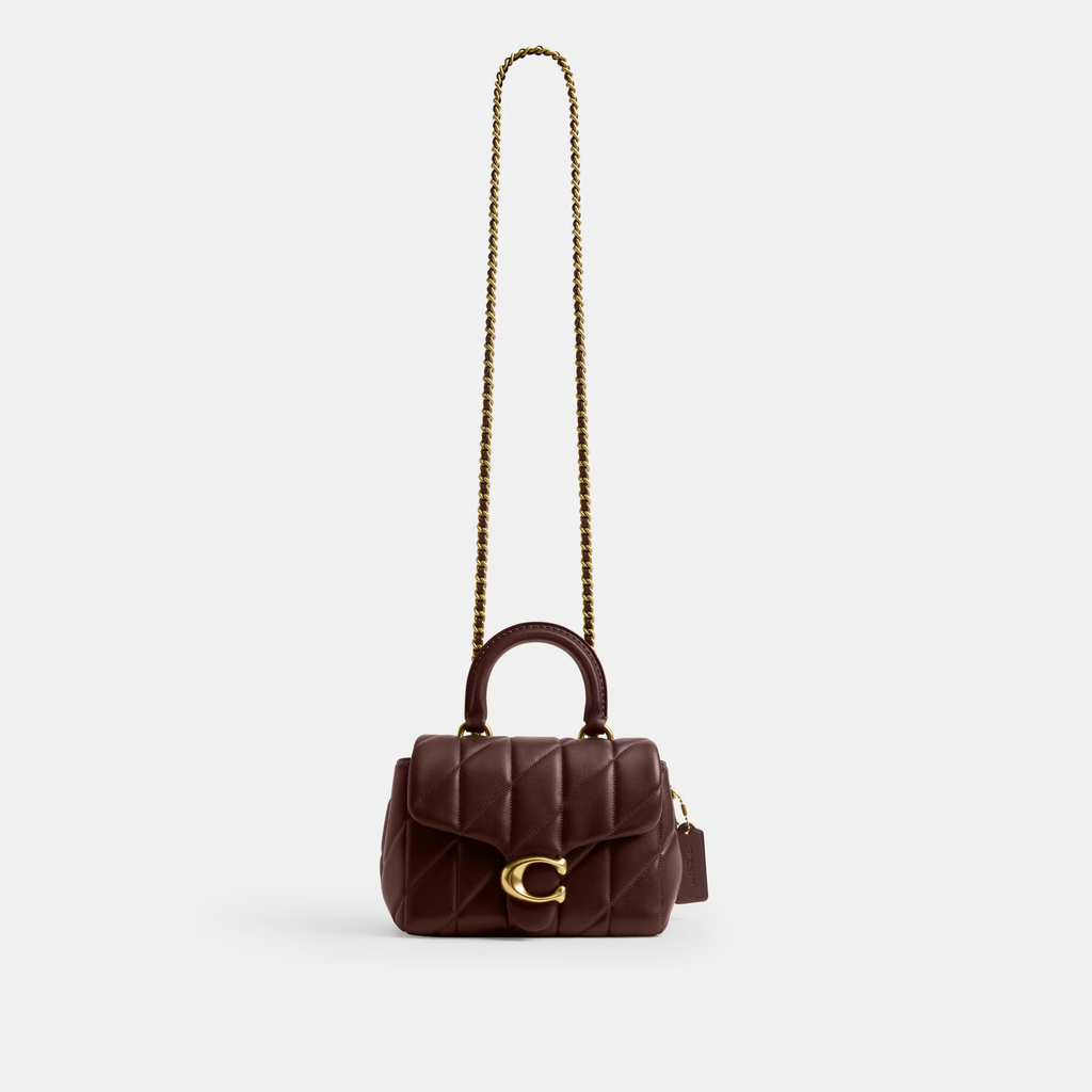 COACH TABBY QUILTED TRIM TOP HANDLE BAG