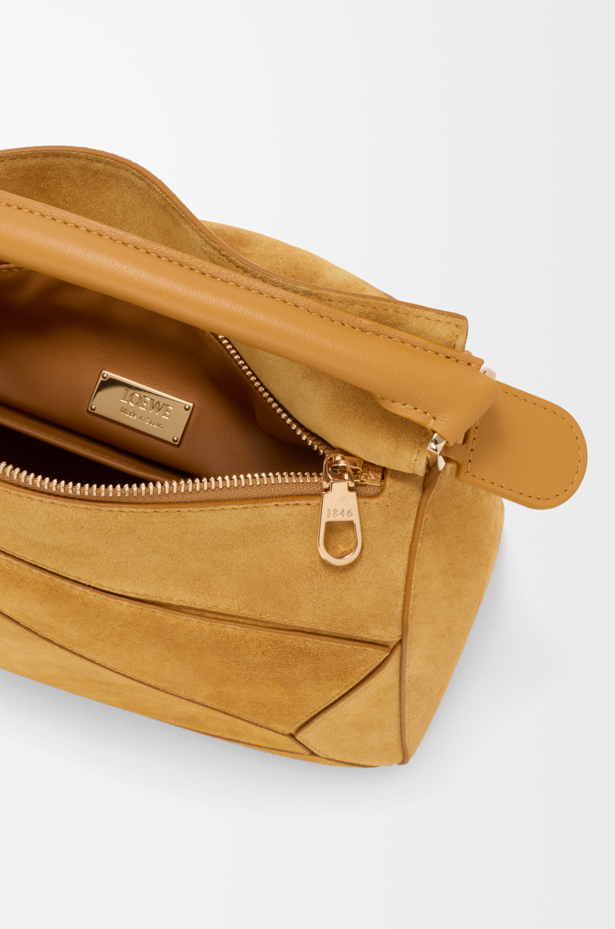 Loewe Small Featherlight Puzzle bag in suede