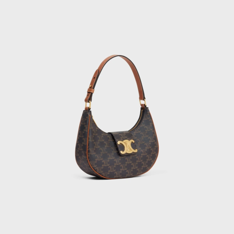 CELINE AVA TRIOMPHE MEDIUM LOGO PRINT HANDBAG