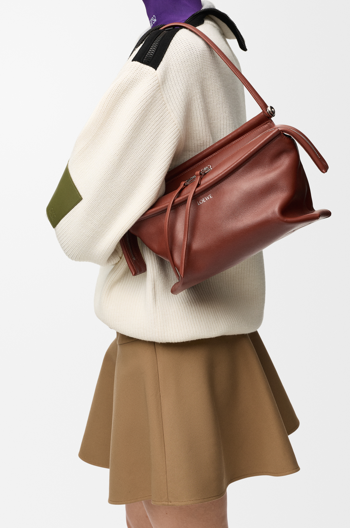 Loewe Small Whisker bag in glazed calfskin