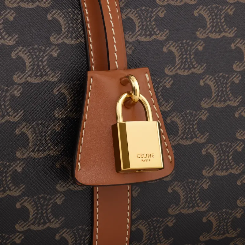 CELINE LARGE LOGO PRINT BOSTON BAG