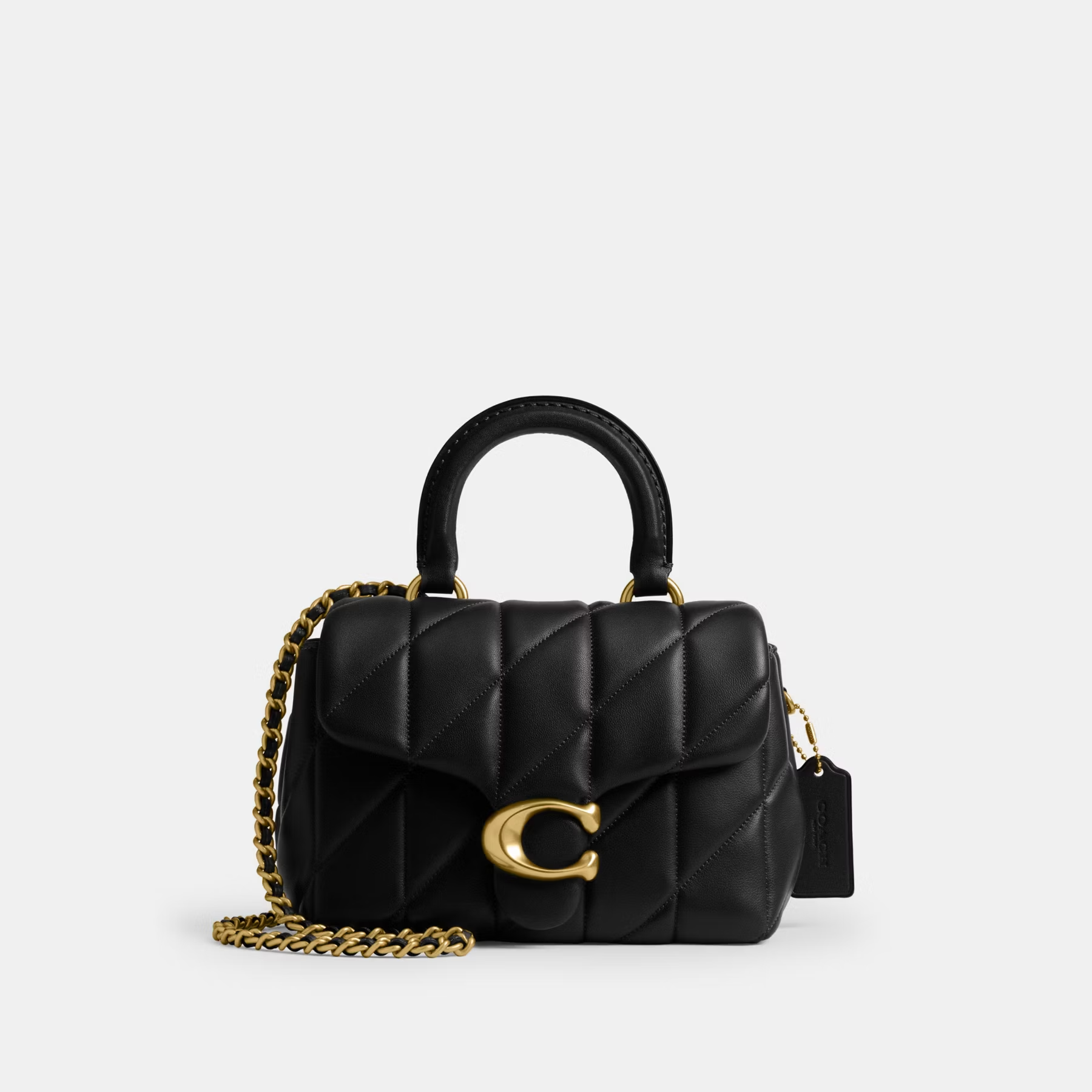 COACH TABBY QUILTED TRIM TOP HANDLE BAG