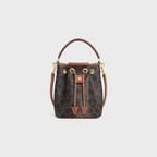 CELINE TEEN CLARA LOGO PRINT HANDBAG
