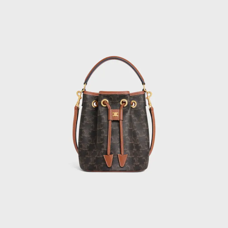 CELINE TEEN CLARA LOGO PRINT HANDBAG