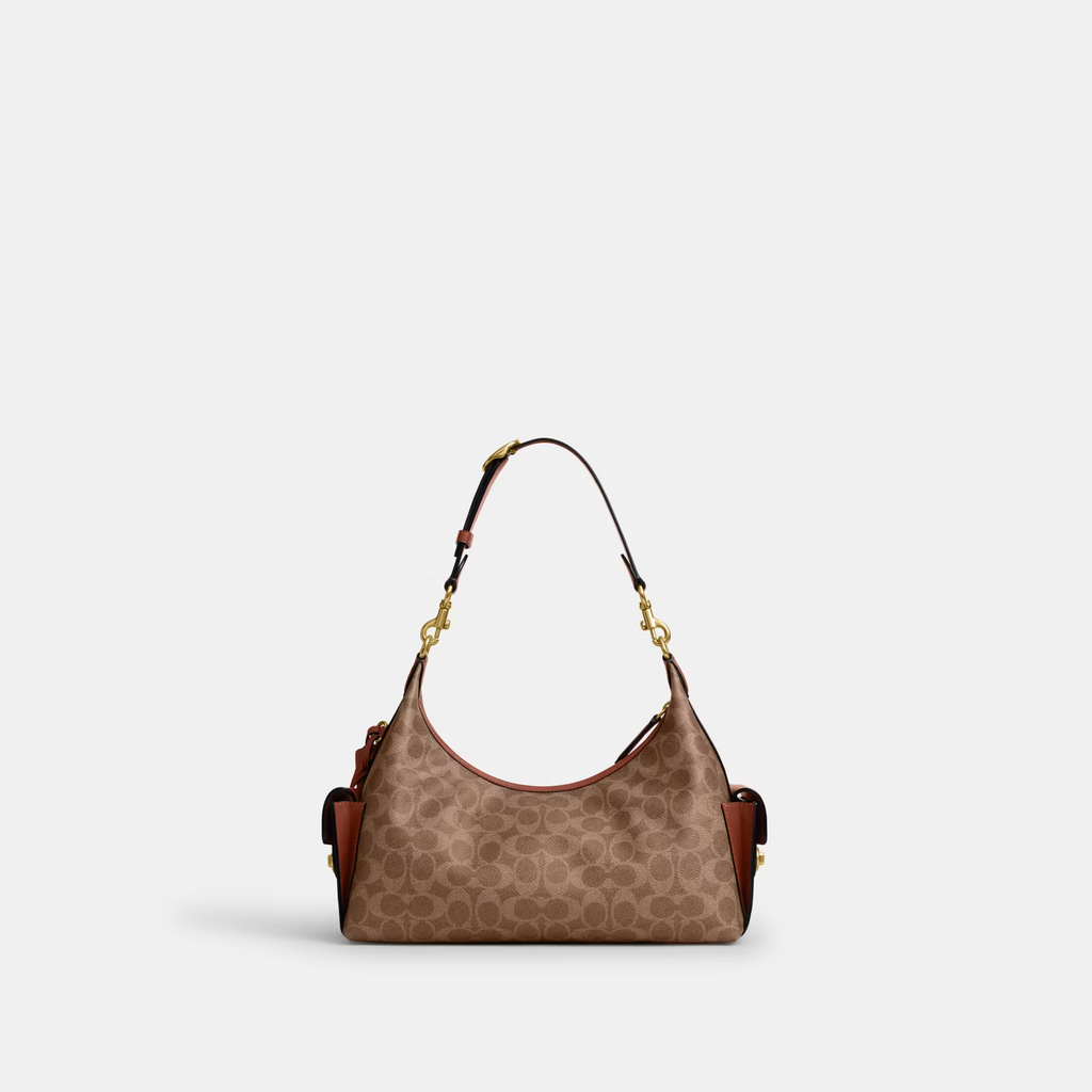 COACH JULIET CLASSIC SIGNATURE CANVAS POCKET 30 HANDBAG