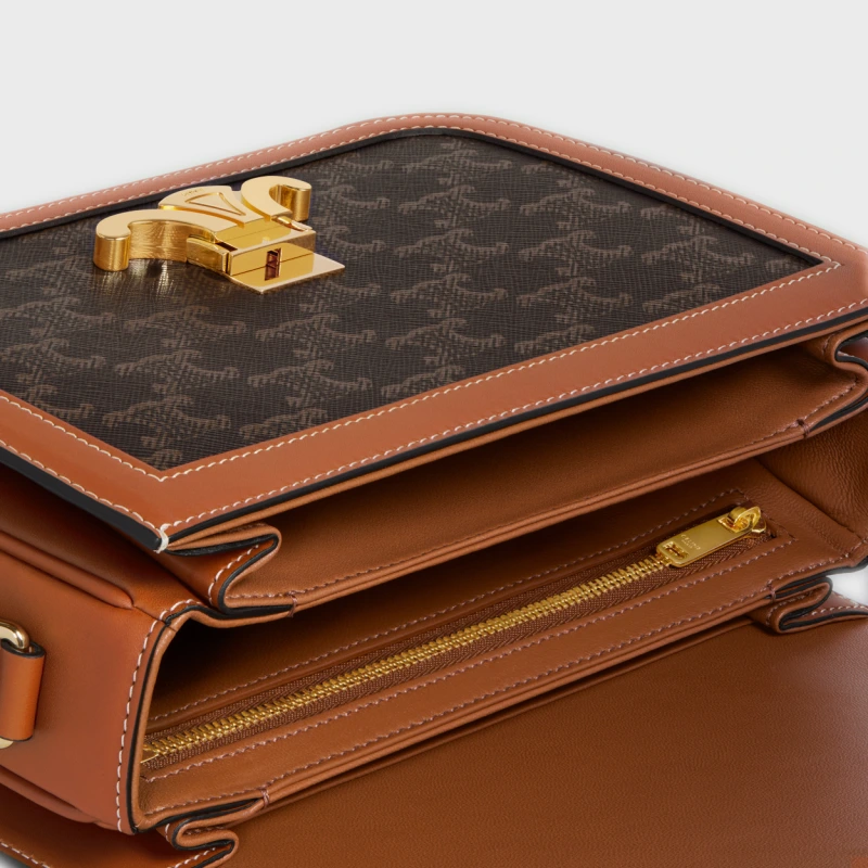 CELINE CLASSIQUE TRIOMPHE LOGO PRINT HANDBAG