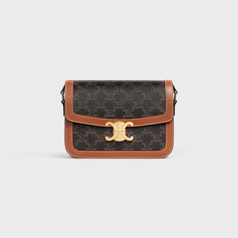 CELINE CLASSIQUE TRIOMPHE LOGO PRINT HANDBAG