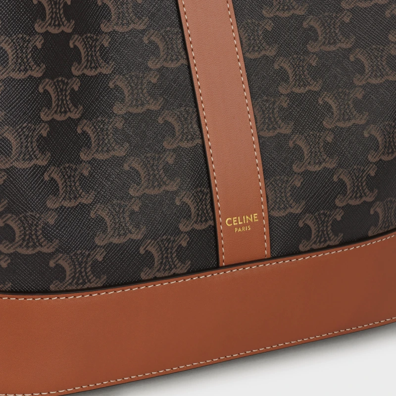 CELINE MEDIUM LOGO PRINT BUCKET BAG