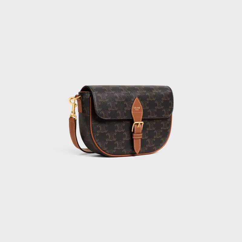CELINE FOLCO LOGO PRINTED SHOULDER BAG