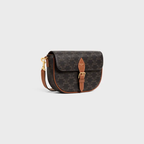CELINE FOLCO LOGO PRINTED SHOULDER BAG
