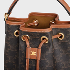 CELINE TEEN CLARA LOGO PRINT HANDBAG