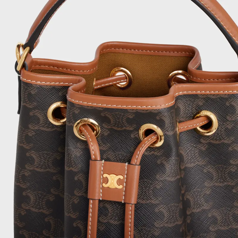 CELINE TEEN CLARA LOGO PRINT HANDBAG
